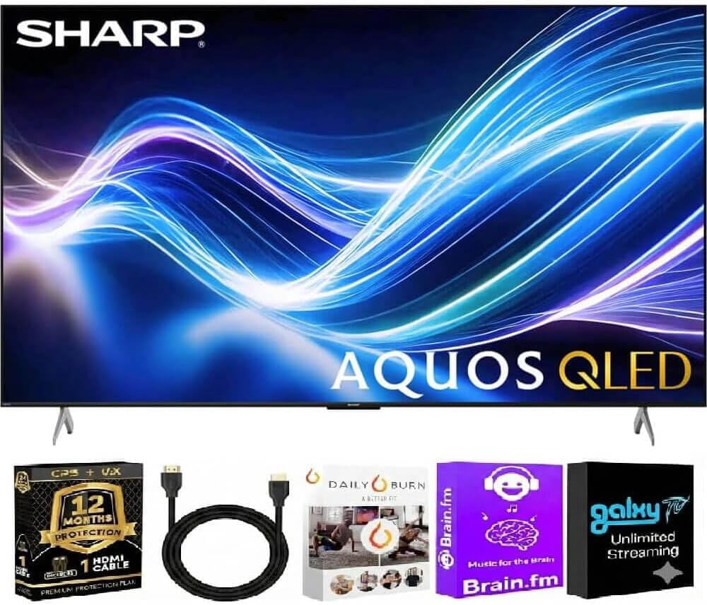 Sharp 4TC65HP7KIT1 65 inch Class AQUOS QLED 4K Ultra HD Xumo Smart