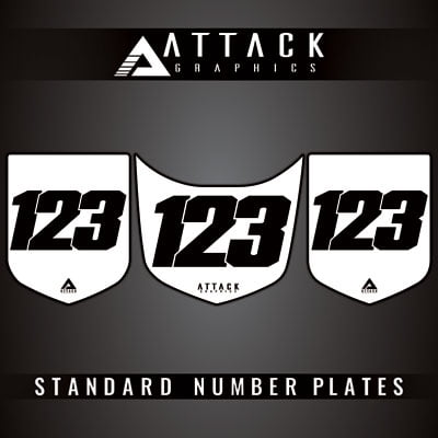 Attack Graphics 3 Plate ATV Background Kit for Yamaha Blaster 200 1997