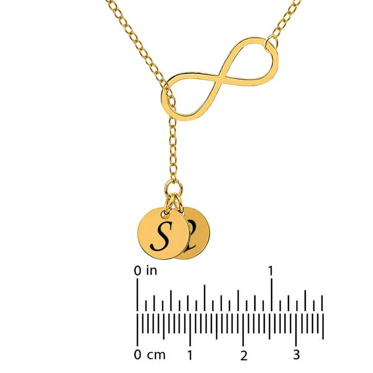 Personalized Two-Initial Round Circle Pendant with Infinity