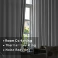thumbnail image 5 of Light Grey Room Darkening Curtains 92 inches Long Window Curtain Panels Living Room Divider Patio Doorway Sliding Glass Door Grommet Top Thermal Insulated Drapes Bedroom Basement 2 Panels 52"x92", 5 of 13