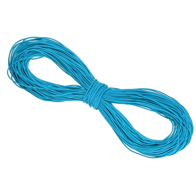 Uxcell Elastic Cord Heavy Stretch String Rope for Crafting DIY Sewing Hook Straps Camping Tie Down Strap Sky Blue 2mm x 100m