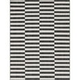 thumbnail image 1 of Unique Loom Outdoor Striped Classic Rug 9' x 12' Rectangle Charcoal/Ivory, 1 of 1