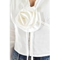 thumbnail image 4 of Blusa con detalle de flor Roman Fashion Juvenil 0698 Blanco M, 4 of 6