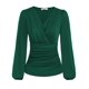 thumbnail image 1 of Blusas elegantes para mujer GRACE KARIN de manga larga verde oscuro XL, 1 of 7
