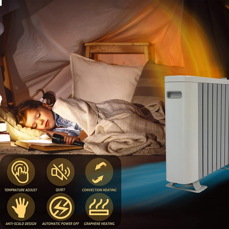 KARMAS PRODUCT Oil Filled Electric Radiator Heater 1000W Space Heaters  Adjustable Thermostat with 2 Heat Settings Overheat Protection u0026 Tip-Over  Protection for Indoor Use - Walmart.com