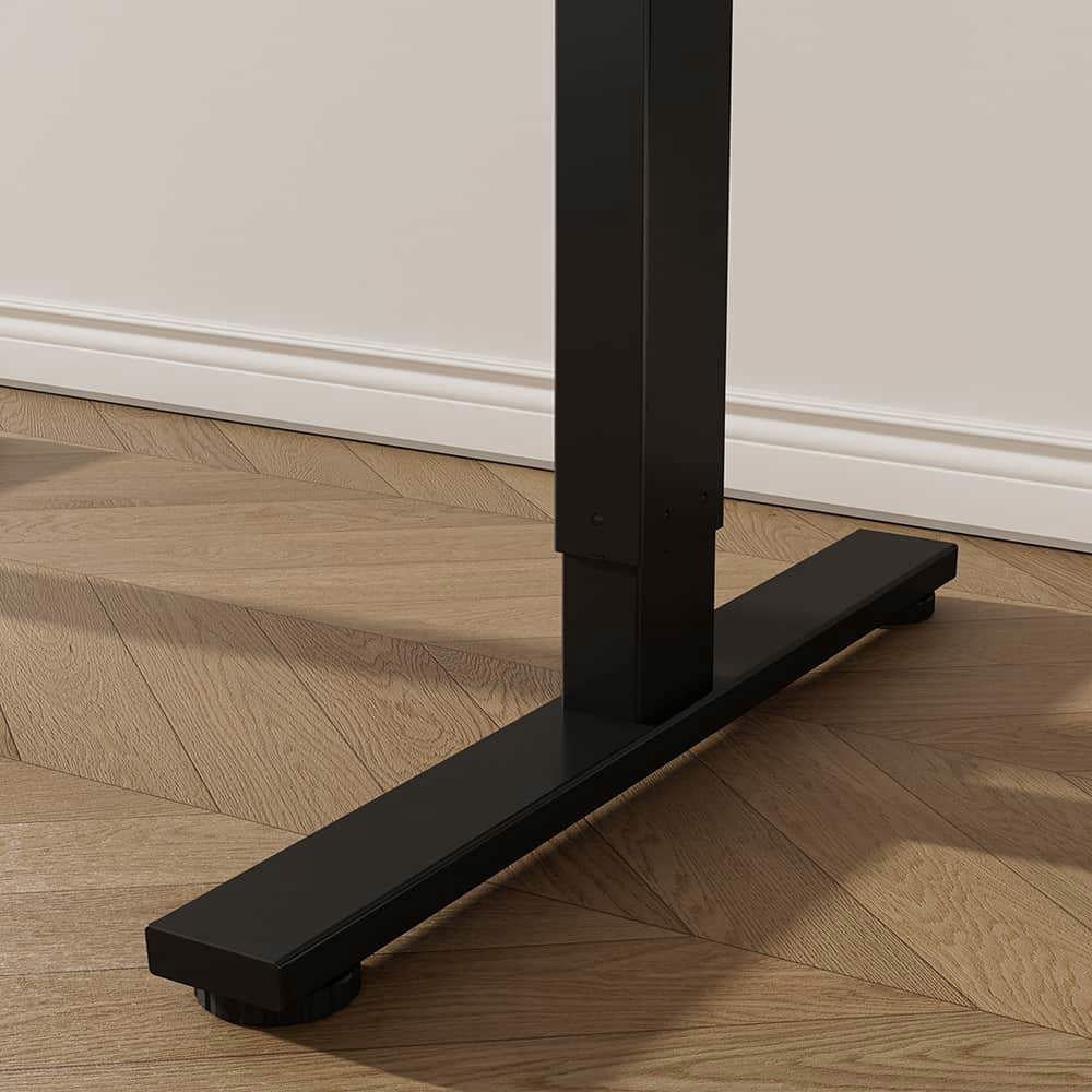 YYAo Standing Desk, Sit Stand Up Desk,Adjustable Height Desk Home Office Computer Workstation Sit Stand up Desk (Black Frame + Black Top)