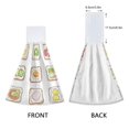 thumbnail image 3 of Yayeee Kitchen Hanging Hand Towels Set of 2 with Loop Bathroom Absorbent Tie Towel, Toasts Pattern, 3 of 7