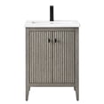 thumbnail image 6 of Vanity Art 24" Double Door Bathroom Vanity with Sink, Freestanding Storage Cabinet with Ceramic Top, and Removable Shelve, 6 of 6
