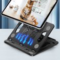 thumbnail image 4 of Plástico tableta teléfono soporte ergonómico plegón soporte de calor angulo de rotación ángulo de rotación soporte ajustable 15kg peso carga negro seitruly EL005665-01, 4 of 7