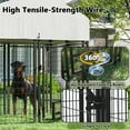 thumbnail image 3 of Waleaf 6x4x4 Outside Dog Kennel with Roof for Large Dogs,Heavy Duty Welded Wire Steel Dog Playpen Fence with Secure Lock, Pet Pen with UV-Resistant Waterproof Cover (69.1''L x 50.4''W x 56.6'H), 3 of 7