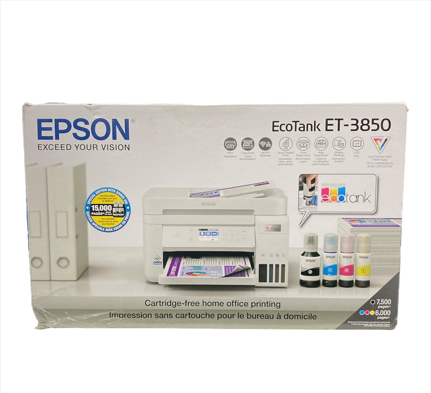 Epson EcoTank-3850 Special Edition All-in-One Printer with Bonus Black Ink