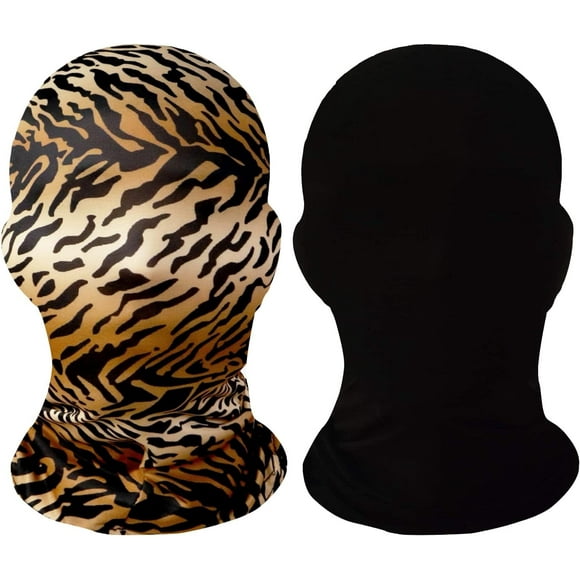 2 Pieces Full Face Mask, Skin Masks, Halloween Spandex Hood for Unisex Cloth