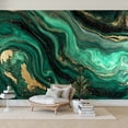 thumbnail image 7 of Wallpaper Green marble abstract acrylic Marbling artwork texture Agate Peel and Stick Wall Murals 100"H x 144"W Removable PVC Wall Paper Self-Adhesive Wall Paintings Art Decor for Bedroom Living Room, 7 of 7