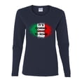 thumbnail image 2 of Wild Bobby, Italian Soccer Its Coming to Rome, Sports, Women Graphic Long Sleeve Tee, Navy, Large, 2 of 4