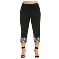 thumbnail image 1 of Gibobby Medias Termicas Afelpadas de Forro Polar Pantalones de verano con costuras sólidas de color de mallas grandes para deportes de yoga de encaje para mujer(Negro,XG), 1 of 5