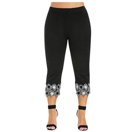 

ZHAGHMIN Black Flare Leggings Color Stitching Sports Lace Leggings Summer Women S Large Yoga Solid Pants Yoga Shorts for Women Shiny Leggings Plus Size Sunflower Pants for Women Maternity Summer Fas