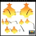 thumbnail image 2 of Unique Christmas Tree Rimless Gradient Lens Party Shade Sunglasses Gold - Orange Yellow, 2 of 7