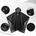 thumbnail image 4 of Ceisia Men Portable Hooded Rain Poncho Lightweight Waterproof Reusable Loose Rain Cape Non Disposable Raincoat For Hiking Camping Travel Outdoor Activity Gift, 4 of 6