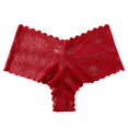 thumbnail image 4 of Plus Size Panties 2xl For Women Breathable Floral Lace Boyshort Ladies Sexy Comfortable Low Rise Underwear, 4 of 5