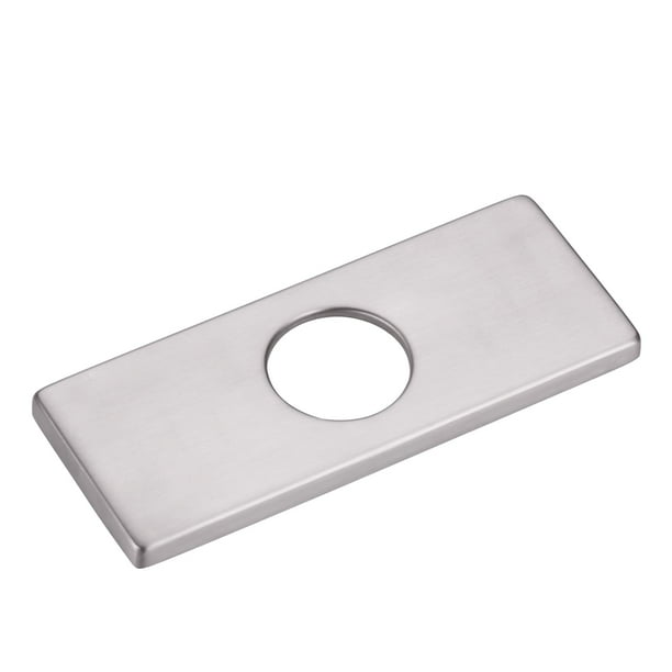 Placa de cubierta de grifo para lavabo de baño de 1 orificio o 3 orificios, lavabo de 4 pulgadas con centro, placa de grifo con escudo de níquel cepillado