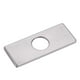 thumbnail image 1 of Placa de cubierta de grifo para lavabo de baño de 1 orificio o 3 orificios, lavabo de 4 pulgadas con centro, placa de grifo con escudo de níquel cepillado, 1 of 5