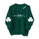 thumbnail image 1 of Camiseta de Manga Larga de Manga Larga de la Mujer Casual Lady St. Patrick con Cuello Tripulado con Poliéster Suave, Top Casual Transpirable para Invierno Primavera, 1 of 4