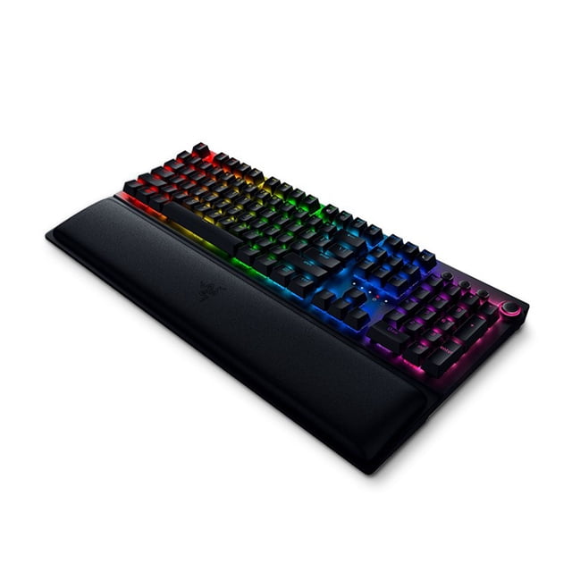 Sidaley Teclado V3 Dispositivo de entrada profesional único Gamers Interruptor verde Teclados inalámbricos con reposamuñecas para el hogar Juegos de teclado y mouse para computadora