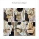 thumbnail image 5 of Fashionable Straw Cross-Body Bag Handbag Khaki Patchwork Brown, 5 of 5