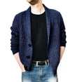 thumbnail image 1 of Gibobby Suéter cárdigan hombre Suéter ligero de algodón Supima con botones para hombre(Azul oscuro,G), 1 of 5