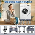 thumbnail image 6 of Hemousy 16.1"-24.8" Depth Adjustable Household Appliance Stand with 8 Holder Poles, 4 Wheels & Brake, 6 of 9