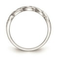 thumbnail image 2 of Auriga Fine Jewelry 14K White Gold Criss-Cross 1/8 carat Diamond Wedding Band for Women Size 7, 2 of 4