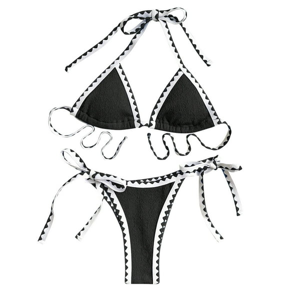 Spaghetti Strap Bathing Suit Womens Stripe One Piece Swimsuit Floral Bikini Sets for Women 2 Piece High Waisted Bathing Suit two piece swimsuit for women