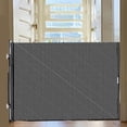 thumbnail image 4 of Dog Fences Indoor, Retractable Pet Gate for Dogs and Cats with 4 Wall Hooks, No Tools or Drilling Required, Dog Proof Gate for Kitchen, Porch, Indoor Outdoor Use(17.7x49.2inch), 4 of 6