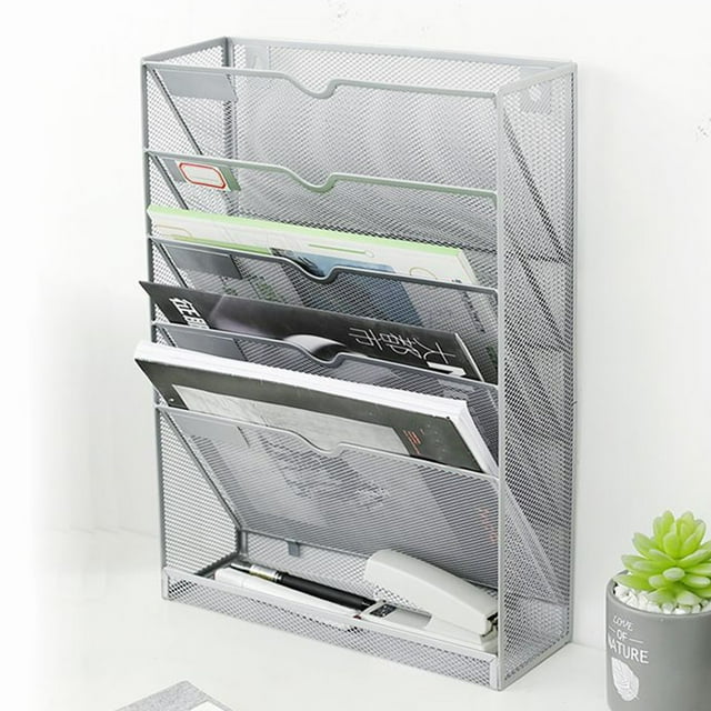 Organizador de archivos de pared, archivador de pared de 5 niveles, archivador de pared de metal de 5 niveles, eficiencia óptima