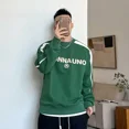 thumbnail image 3 of Sudadera para hombre estilo Harajuku con empalme suelto, estilo vintage de los años 90, diseño sencillo, cálida, de alta calidad, estilo emo, Y2k, 3 of 4