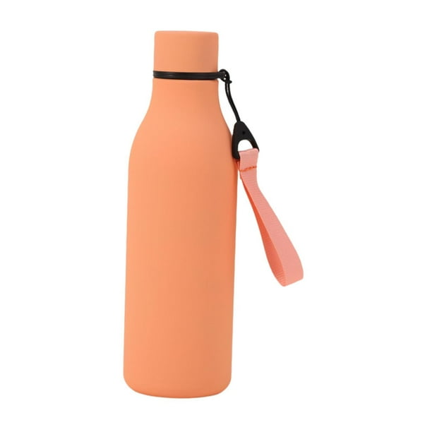 Termo reutilizable de metal, 550 ml, a prueba de fugas, portátil, elegante Rosa