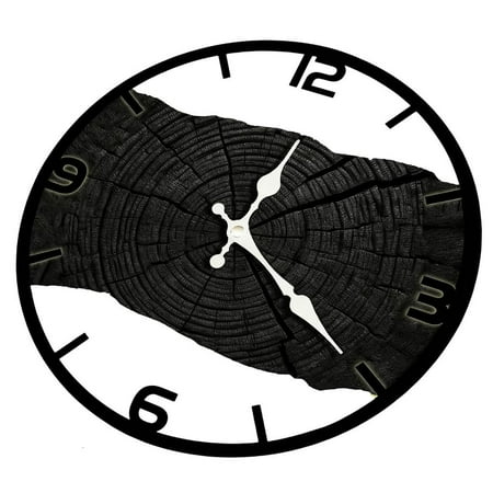 MOMOJIA Nature Wall Clock with Muted Mechanism Contemporary Metal Wood Blend Decors