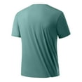 thumbnail image 6 of Hfnxid Men's Muscle Shirt Slim Henley Short Sleeve Shirts Crewneck Lightweight Longline T-Shirt Gym Workout Athletic Shirt Tees with Button Mint Green XXL, 6 of 7