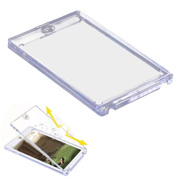 Niriyo Plastic Trading Card Protector - Transparent Standard Size Card Case, Magnet Closure, Collector Essential