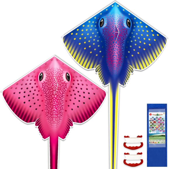 2 Pack Fish Kites Gift Idea for Kites for Kids Ages 4-8, for Easter Birthday Gift Idea Beach Trip Park Family Activities Outdoor Games