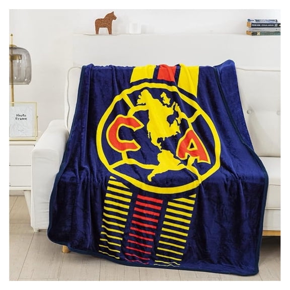 Club DE Futbol America 220 GSM, Silk Touch One Ply (Supersoft Fleece) Throw Blanket 50x60