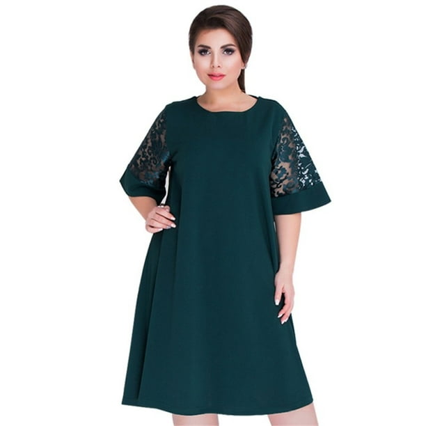 Topwoner Size Solid Lace Dress Female Summer Women Dress 2018 Summer Style Women Clothing Plus Size - Walmart.com