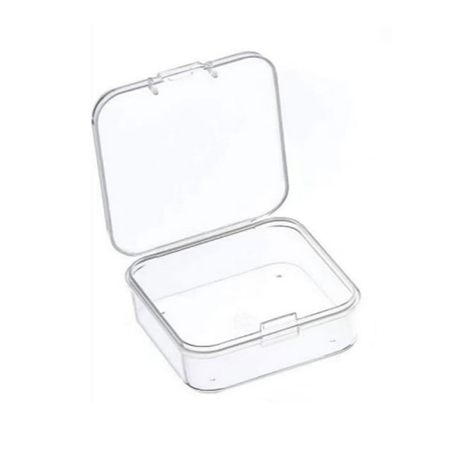 Mini Small Storage Containers Square 12Pcs Transparent Jewelry Beaded Case
