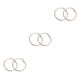 thumbnail image 5 of Pendientes de Aro Grande Qarigey de Oro Rosa para Mujer Círculo Liso, 5 of 6