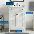 thumbnail image 5 of Sink Vanity Cabinet, Wood, White, Modern Contemporary Urban Design, Hotel Bedroom Bathroom Master Suite Guest, 5 of 10