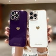 thumbnail image 2 of Compatible with iPhone 14 Pro Max Case for Girl Women Cute Love-Heart Luxury Bling Soft Cover Raised Camera Protection Bumper Silicone Shockproof Phone Case for iPhone 14 Pro Max, Dark Purple, 2 of 13