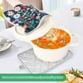 thumbnail image 3 of Yayeee Pot Holders Kitchen Heat Resistant with Pocket 7"x9.8" Cotton Oven Cooking Hot Pads, Bloom Flowers, 3 of 7
