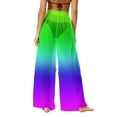 thumbnail image 4 of Turilly Cover Up Pants for Swimwear Women Chiffon Lightweight Sun Protection Beach Pants Wide Leg Bohemian Style Pants, 4 of 7