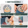 thumbnail image 4 of Flamingo Flowers Bedside Table Lamp LED Warm Lights with USB Charging Port Retro Cylinder Desk Lamps, 4 of 7