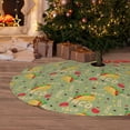 thumbnail image 5 of KLL 30" Christmas Tree Skirt Taco Xmas Tree Skirts Mat for New Year Xmas Holiday Party Indoor Outdoor Home Decoration, 5 of 5